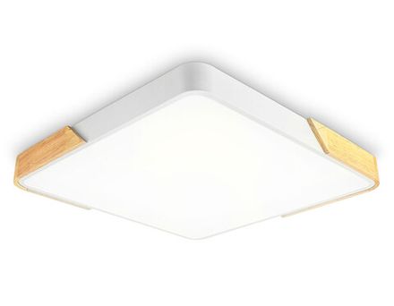 Потолочный светодиодный светильник FZ1312 WH/LW белый/светлое дерево 36W 5000K 400*400*50 (без ПДУ)