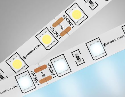 Светодиодная лента GS4003 5050 60Led/ 14.4W m/ 24V IP20 6500K 5m кратность резки 100mm (2 конт.)