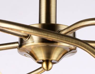 Подвесная люстра TR3199/5 SB/CL/FR бронза/прозрачный/белый матовый E27/5 max 40W D600*485