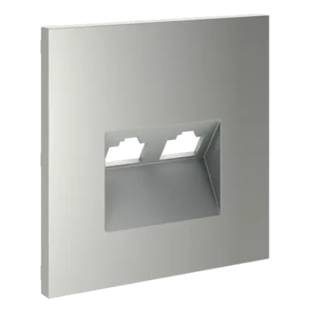 VLS001405 Накладка для розетки компьютерной двойной RJ45+RJ45 кат.6, S70 (сталь). (ТМ Maytoni)