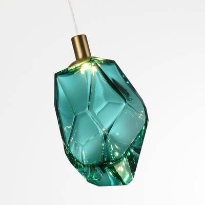 7110/4LC L-VISION ODL25 Подвесной светильник  бронзовый/бирюз. стекло/металл IP20 LED 4W 300Лм 3000K 200° 220V GEMME