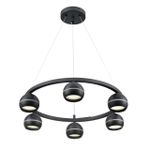 8242/6 COMFI LN25 черный металл Светильник подвесной LED GX53 6*7W 220V LUAZANA