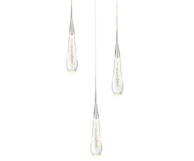 07861-3AS,02 Подвес Гутта хром w50*7 h200 Led 9W (4000k)