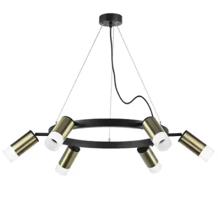 LR0163161 Люстра RULLO 6х50W GU10 ЧЕРНЫЙ/БРОНЗА (571016+214431-6+202431-6)