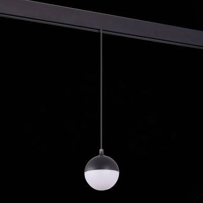 ST358.433.07 Магнитный трековый светильник подвесной Черный LED 1*7W 3000K 520Lm Ra&gt;80 120° IP20 D90xH90 48V