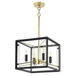 713447 Люстра REGOLO 4х40W E14 ЧЕРНЫЙ МАТОВЫЙ/ЗОЛОТО Lightstar