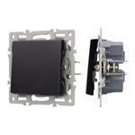 Механизм выключателя одноклавишный перекрёстный SWT-MKX1-PL-BK (250V, 16A) (Arlight, -)