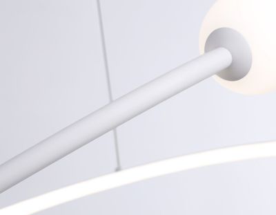 Подвесной светодиодный светильник с пультом управления FL66291 WH белый 39W 3000K-6400K D500*1000 (ПДУ ИК)