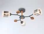 Светильник подвесной TR303323/5 WH/GD/CL/FR белый/золото/прозрачный/белый матовый E27*5 max 60W D620*200