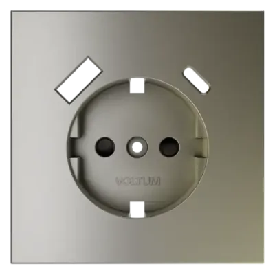 VLS001004 Накладка для розетки с заземлением и защитными шторками, с USB A+C, S70 (шелк). (ТМ Maytoni)