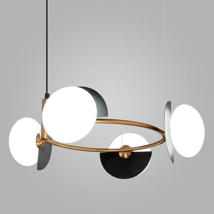 Умный подвесной светильник 70150/4 черный/латунь Smart