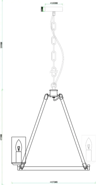 Подвесная люстра Arte Lamp DALIM A7014SP-5BK, 5хE14