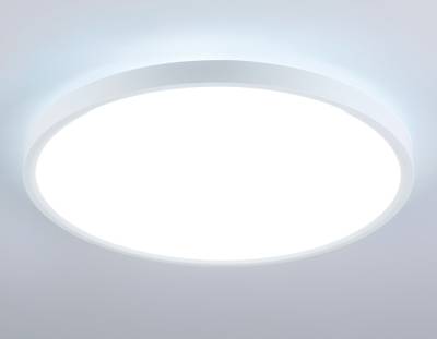 Потолочный светодиодный светильник FZ3005 WH белый IP44 33W+10W 6400+6400К D375*40 (Без ПДУ)