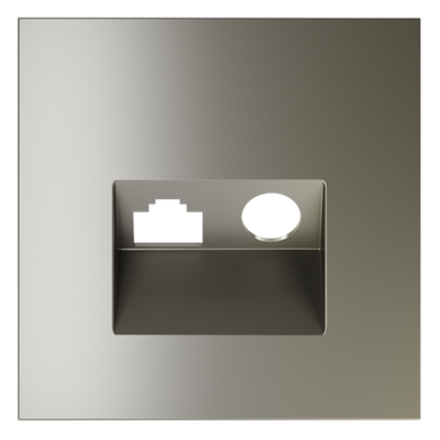 VLS002704 Накладка для розетки TV+RJ45 кат. 6, S70 (шелк). (ТМ Maytoni)