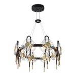 5407/92L MODERN ODL_EX25 135 черный/золото/металл/стекло Люстра LED 92W 3000K 8990Лм MAGNET