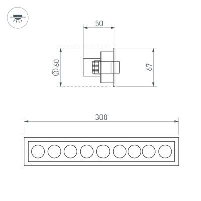 Светильник MS-ORIENT-BUILT-TURN-TC-S67x300-20W Day4000 (BK-BK, 30 deg, 230V) (Arlight, IP20 Металл, 5 лет)
