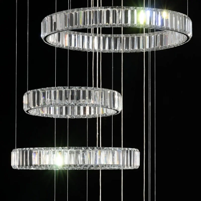 Citilux Чезаре CL338661 LED Люстра хрустальная с пультом Хром