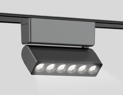 Светильник светодиодный трековый для шинопровода Magnetic Ultra Slim GV1469 BK черный IP20 6W 4200K 48V 24° 122*26*80