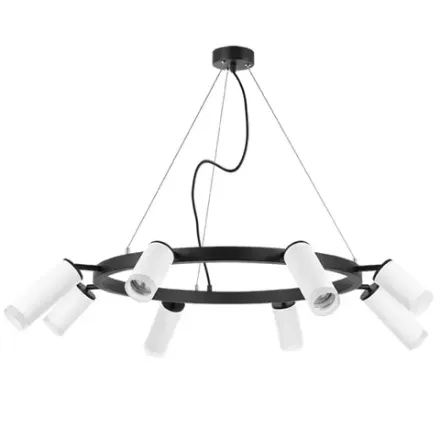 LR0183648640 Люстра RULLO 8х50W GU10 ЧЕРНЫЙ/БЕЛЫЙ (571018+214436-4+214486-4+202430-8)