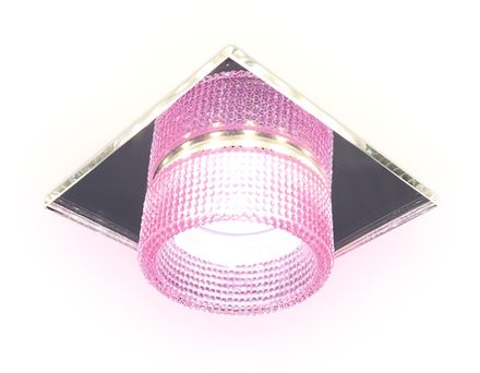 Встраиваемый точечный светильник TN356 CH/PI хром/розовый GU5.3+3W (LED COLD) 95*95*45