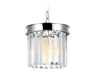 Подвесной светильник с хрусталем TR5101 CH/CL хром/прозрачный E14 max 40W D200*575