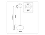 Светильник светодиодный подвесной LH11083 BS/TI латунь/янтарь 4W 3000K D180*130
