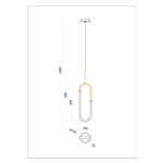 Подвесной светильник Arte lamp LUMINO A2233SP-20GO, 1хLED