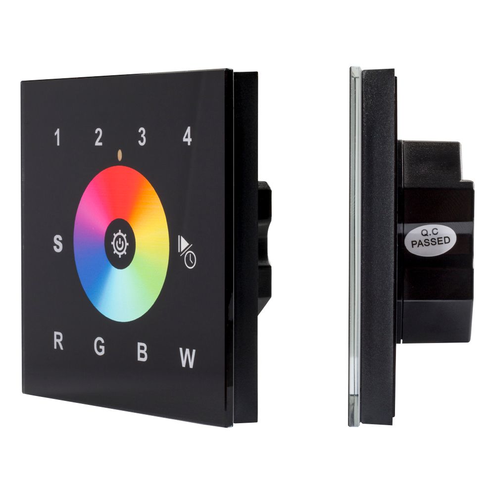 INTELLIGENT ARLIGHT Сенсорная панель DALI-901-11-4G-RGBW-DT6-IN Black (BUS/230V) (IARL, IP20 Пластик, 3 года)