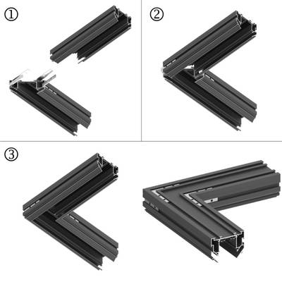 135305 PORT NT25 204 черный Шинопровод длядля монтажа в натяжной потолок 3м, в комплекте соединительная планка 4шт 90-240V IP20 VECTOR