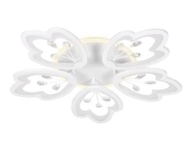 Потолочный светодиодный светильник с пультом и подсветкой FA510/5 WH белый 140W+28W D660*95 (ПДУ РАДИО 2.4)