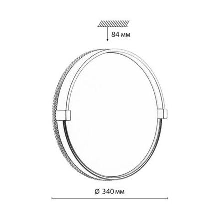 7647/CL PALE SN 189 Светильник пластик/белый/черный/золотой LED 30Вт 4000К D340 IP43 OLIDI BLACK