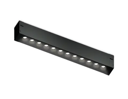 Светильник светодиодный трековый для шинопровода Magnetic GL1720 BK черный IP20 12W 4200K 220V 24° 232*25*42 (Без ПДУ)