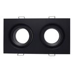 ST255.428.02 Св-к встр. Черный GU10 2*50W  IP65 L180xW90xH40 220V Без ламп