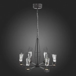 SL815.303.06 Люстра подвесная ST-Luce Серый графит/Серый графит, Прозрачный LED 6*8W 4000K