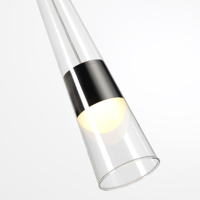 5044/12L L-VISION ODL24 435 глянц.темн.хром/прозрачный/металл/стекло Подвес LED 12W 3000K 1334Лм LUMP