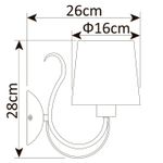 Бра Arte Lamp ORLEAN A9310AP-1WG, 1хE27