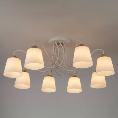 Люстра с плафонами из матового стекла 70062/8 белый