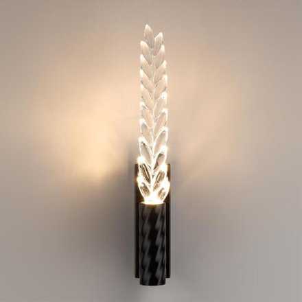 5459/4WL L-VISION ODL_EX26 041 черный глянцевый/прозрачн./металл/стекло Настенный светильник LED 4W 3000K 145Лм KOLOS