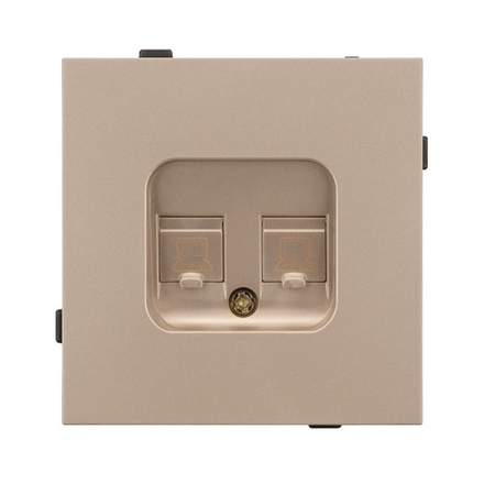 Механизм компьютерной розетки двойной SCT-TENDO-MPC2-PL-GD (RJ-45, CAT6) (Arlight, -)