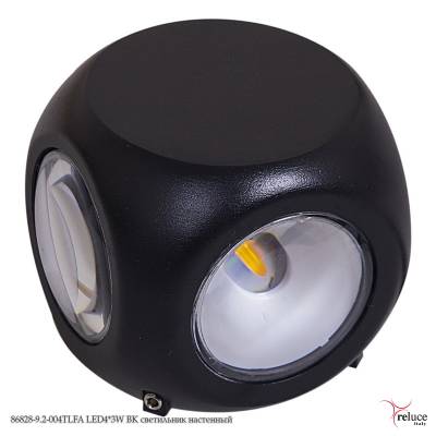 86828-9.2-004TLFA LED4*3W BK светильник настенный