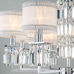 Подвесная люстра с тканевыми абажурами 10099/8 хром