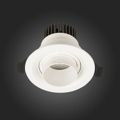 ST701.538.07 Св-к встр. Zoom Белый LED 1*7W 3000K 560Lm Ra 15°-60° IP20 D90xH65 170-240V