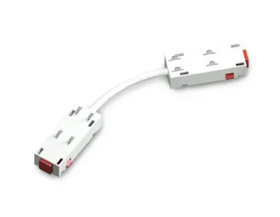 Коннектор питания гибкий для шинопровода Magnetic 220V GL1109 WH белый 250*28.5*18