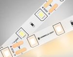 Светодиодная лента GS1001 2835 60Led/ 4.8W m/ 12V IP20 3000K/ 5000*8*1.2mm/ кратность резки 50mm (2 конт.)