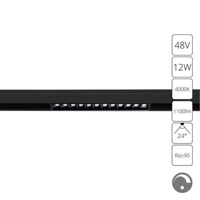 Магнитный трековый светильник Arte Lamp LINEA 0.1-10V A4684PL-1BK, 1хLED