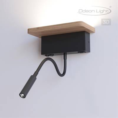 3868/8WL HIGHTECH ODL19 406 св.дерево/дерево Настен. светильник LED 8W 560Лм 3000К USB зарядка WOODY