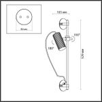 7013/1W HIGHTECH ODL25 683 Настенный св-к поворотный на 50°/180° металл/под латунь IP20 LED GU10 10W 220V MANCHESTER