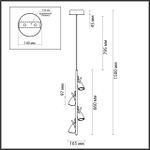 5002/17L L-VISION ODL23 285 черный хром/золотой/ металл/акрил Подвес LED 17W 3000K MALPA