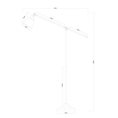 Торшер Arte Lamp BRACCIO A2054PN-1WH, 1хE27