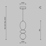 Подвесной светильник Brosche 3000K 12Вт, MOD362PL-L10BG3K. TM Maytoni